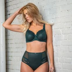 Fit Fully Yours Serena Forest Green Brief Style Panty U2763 Bra & Panty Sets