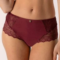 Empreinte Empriente Cassiopee Garnet Red Lace Bikini Panty 05151