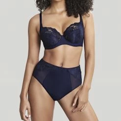 Panache Rocha Navy High Waist Brief Panty 10344