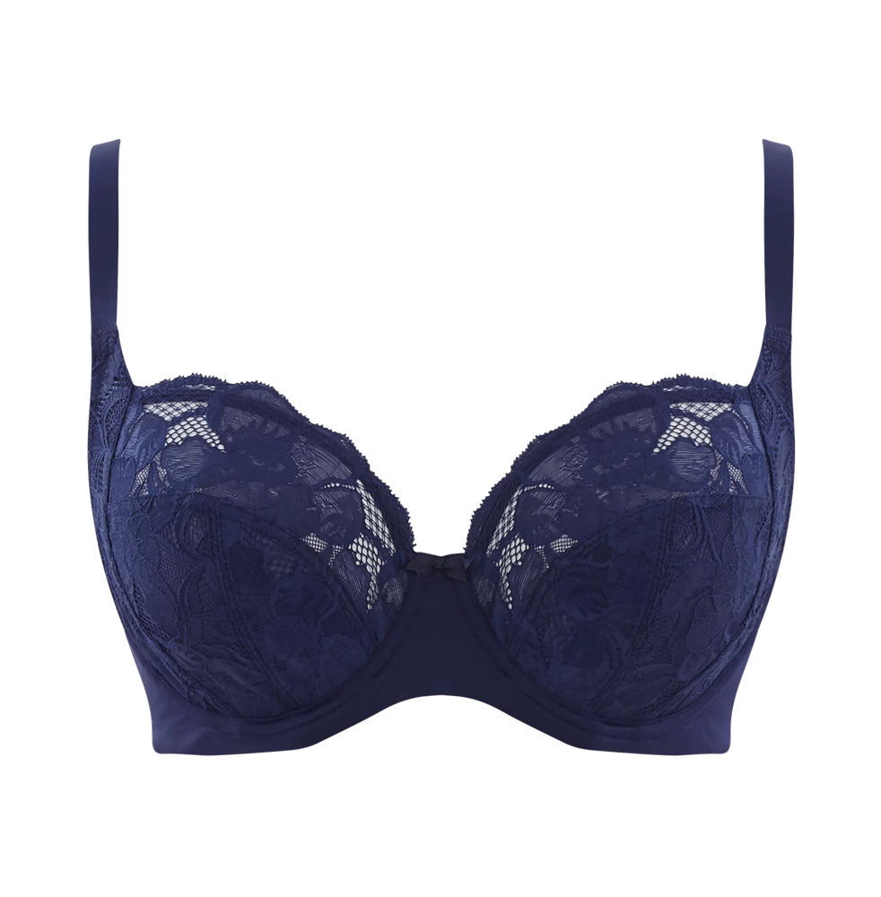 Panache Rocha Navy Unlined Low Front Balcony Bra 10341 7 Panache Rocha Navy Unlined Low Front Balcony Bra 10341