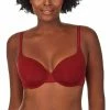 Le Mystere Second Skin Garnet Red Back Smoothing T Shirt Bra 5221