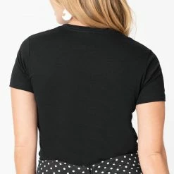 Unique Vintage Black Boo Short Sleeve Tee 128215