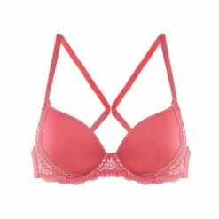 Bras Simone Perele Promesse 3D Plunge Rose Bra 12H315