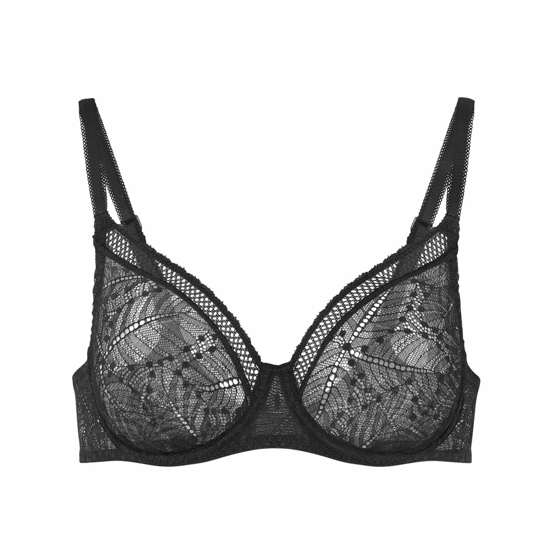Simone Perele Comete Black Lace Unlined Bra 12S324 7 Simone Perele Comete Black Lace Unlined Bra 12S324