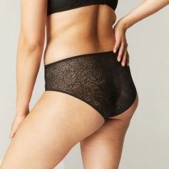 Simone Perele Comete Black Lace Retro Brief Panty 12S770