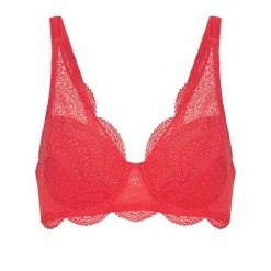 Simone Perele Karma Folly Red Lace T Shirt Bra 12V343 Bras