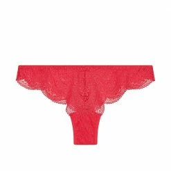 Simone Perele Karma Folly Red Lace Tanga Thong Panty 12V710 Bra & Panty Sets