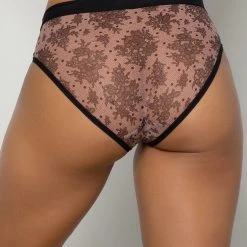 Bra & Panty Sets Curvy Couture Sheer Mesh Chantilly High Cut Hipster Panty 1313 8 Bra & Panty Sets Curvy Couture Sheer Mesh Chantilly High Cut Hipster Panty 1313