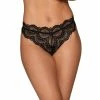 Dream Girl Dreamgirl Lingerie Lace Black Crotchless Panty 1468 Panties