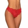 Dream Girl Dreamgirl Lingerie Lace Red Crotchless Plus Size Panty 1468X