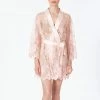 Petite Rya Sleepwear Darling Petal Pink Lace Robe Cover Up 197