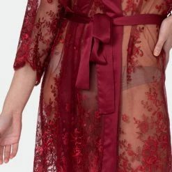 Rya Sleepwear Darling Sangria Lace Robe Cover Up 197 9 Rya Sleepwear Darling Sangria Lace Robe Cover Up 197