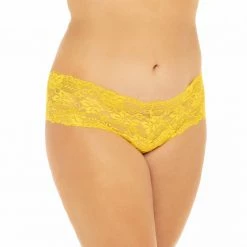 Oh La La Cheri Lingerie Goodnight Kiss Fashion Colors Plus Size Crotchless Panty 2025X