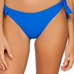 Sunsets Swimwear Lula Electric Blue Reversible Tie Side Bikini Bottom 21B