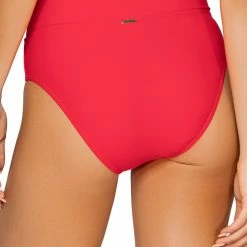 Sunsets Swimwear Summer Lovin Geranium V Front Bikini Bottom 31B