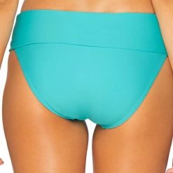 Sunsets Swimwear Hannah Seaside Aqua High Waist Bikini Bottom 33B