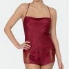 Rya Sleepwear Darling Sangria Cami And Tap Short Set 379 1 Rya Sleepwear Darling Sangria Cami And Tap Short Set 379