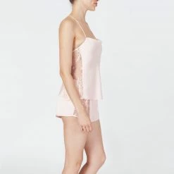 Petite Rya Sleepwear Darling Petal Pink Cami And Tap Short Set 379