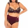 Oh La La Cheri Lingerie Nicole Zinfandel Plus Size Bra & Panty Set 40-11425X Bras 1 Oh La La Cheri Lingerie Nicole Zinfandel Plus Size Bra & Panty Set 40-11425X Bras