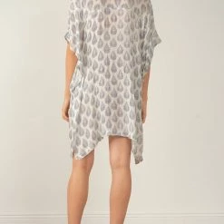 Elan Swimwear Off White Oversized Tunic Cover Up NOP10592