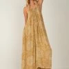 Elan Swimwear Samos Gold Circle Maxi Dress Cover Up RGP5455