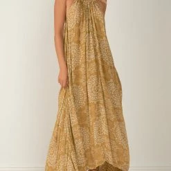 Elan Swimwear Samos Gold Circle Maxi Dress Cover Up RGP5455