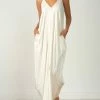 Elan Swimwear Natural And Gold Print Long Dress Cover Up NCL5060