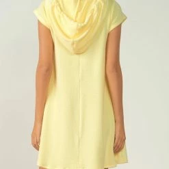 Elan Swimwear Cap Sleeve Terry Cloth Beach Cover Up LT5676