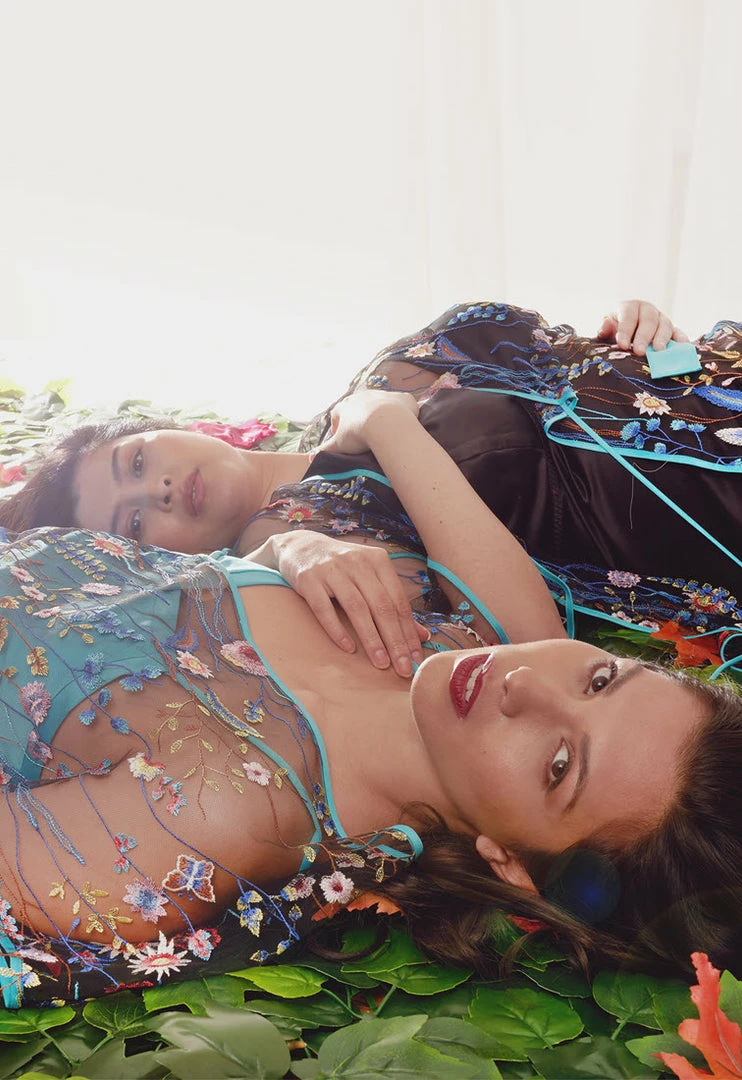 Rya Sleepwear Oasis Multi Color Sheer Embroidered Robe Cover Up 540 Lingerie 7 Rya Sleepwear Oasis Multi Color Sheer Embroidered Robe Cover Up 540 Lingerie