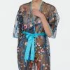 Rya Sleepwear Oasis Multi Color Sheer Embroidered Robe Cover Up 540 Lingerie