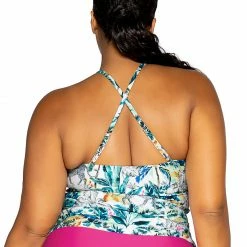 Sunsets Escape Swimwear Harlow Into The Wild High Neck Tankini Top 560T