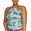 Sunsets Escape Swimwear Harlow Into The Wild High Neck Tankini Top 560T 1 Sunsets Escape Swimwear Harlow Into The Wild High Neck Tankini Top 560T