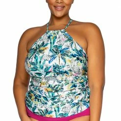 Sunsets Escape Swimwear Harlow Into The Wild High Neck Tankini Top 560T