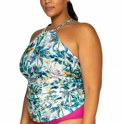 Sunsets Escape Swimwear Harlow Into The Wild High Neck Tankini Top 560T