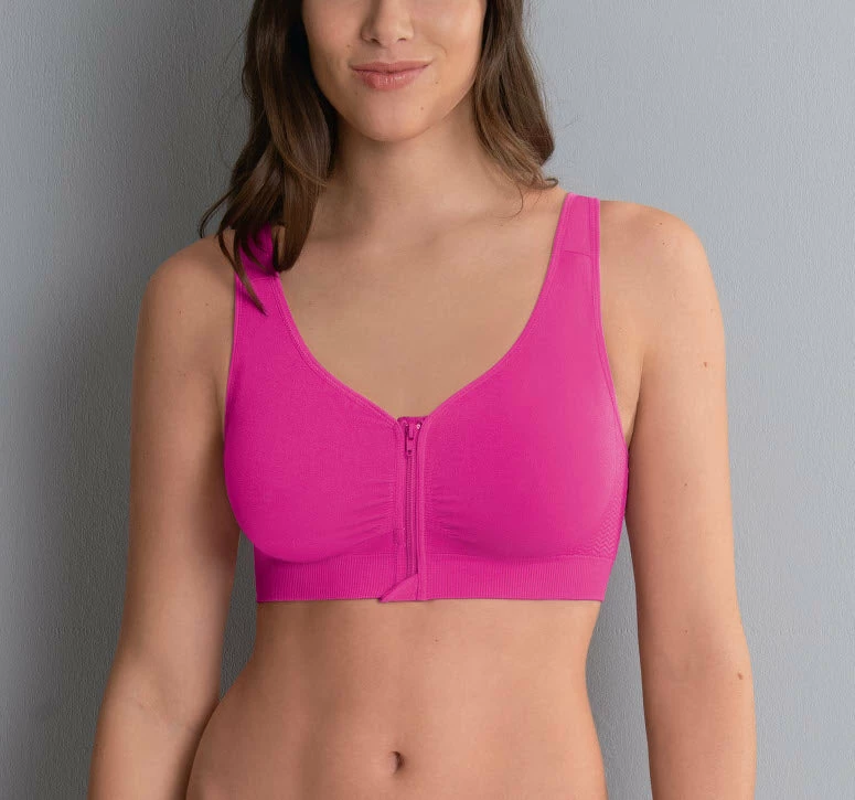 Bras Anita Lynn Hot Pink Post Mastectomy Wireless Zip Up Bra 5768X 3 Bras Anita Lynn Hot Pink Post Mastectomy Wireless Zip Up Bra 5768X
