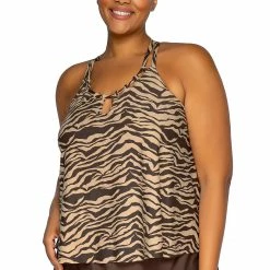 Sunsets Escape Swimwear Sadie On The Prowl Soft Cup Tankini Top 584T
