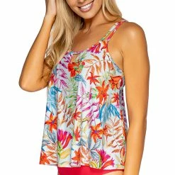 Sunsets Escape Swimwear Sadie Tropical Breeze Soft Cup Tankini Top 584T