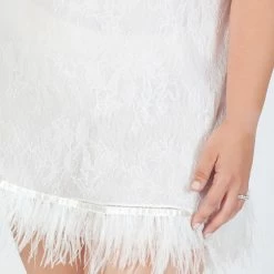 Rya Sleepwear Jasmine Ivory Feather Lace Chemise Gown 584