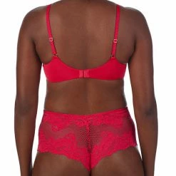 Le Mystere Lace Allure Bright Pink High Waisted Thong Panty 7946 Bra & Panty Sets