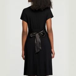 Fleur't Black Midi Lounge Dress 636 PJS & Lounge