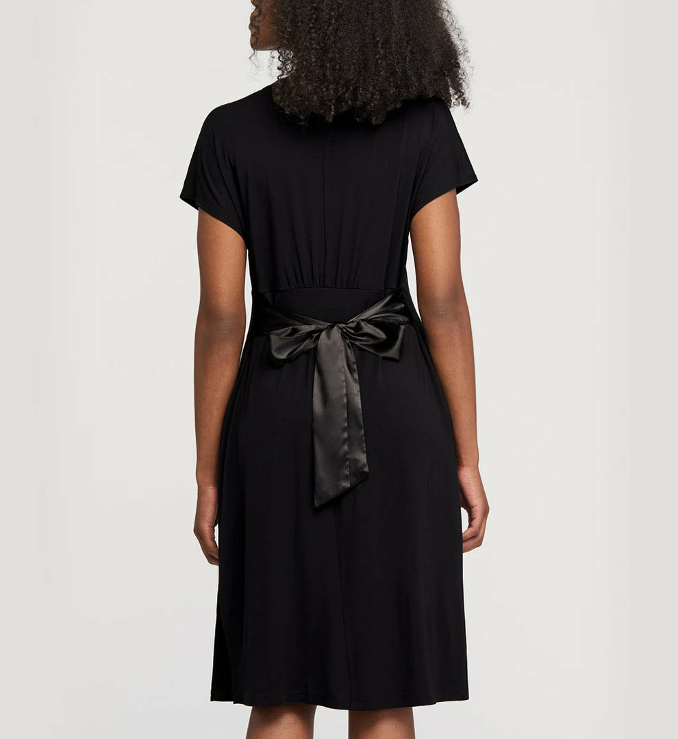 Fleur't Black Midi Lounge Dress 636 PJS & Lounge 4 Fleur't Black Midi Lounge Dress 636 PJS & Lounge