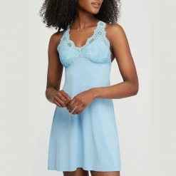 Fleur't Belle Époque Skylight Lace T-Back Night Gown And High Waist Boyshort Set 6402