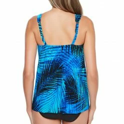 Miraclesuit Swimwear Shadowcat Dazzle Slate Tankini Top 6539326DD