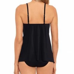 Miraclesuit Swimwear Kashmir Peephole Black Tankini Top 6537760 Tankini Tops