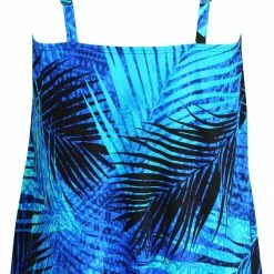Miraclesuit Swimwear Shadowcat Dazzle Slate Plus Size Tankini Top 6539626W