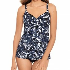 Miraclesuit Swimwear Shimmer Shadows Surplice Silver Grey Tankini Top 6540106 10 Miraclesuit Swimwear Shimmer Shadows Surplice Silver Grey Tankini Top 6540106