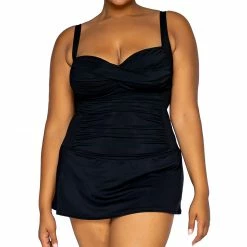 Sunsets Escape Swimwear Sienna Black Swim Dress 670