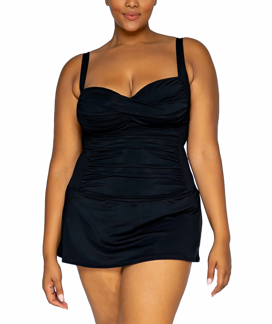 Sunsets Escape Swimwear Sienna Black Swim Dress 670 4 Sunsets Escape Swimwear Sienna Black Swim Dress 670