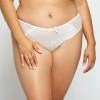 I Collection ICollection Gianna White Plus Size High Leg Panty 7002X Panties
