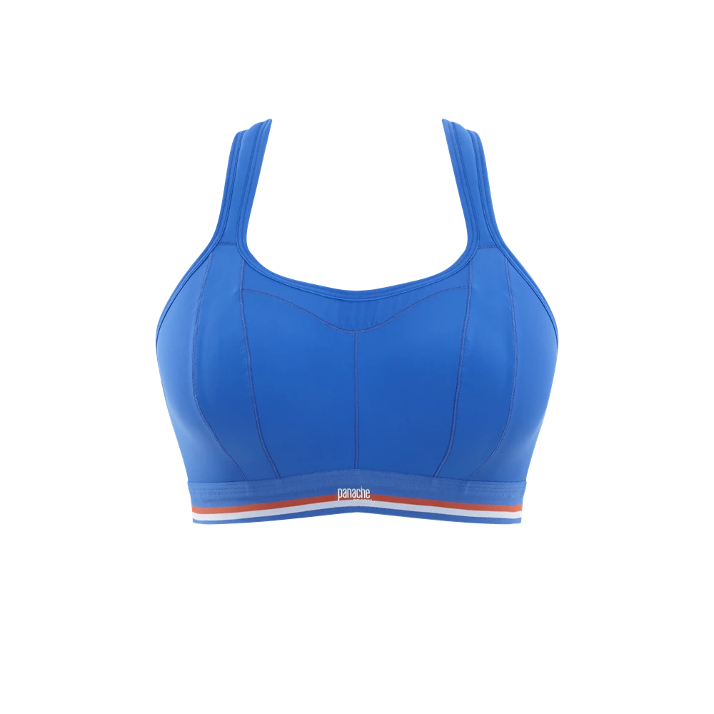 Panache Retro Blue Wireless Sports Bra 7341R 5 Panache Retro Blue Wireless Sports Bra 7341R